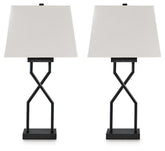 Brookthrone - Metal Table Lamp (Set of 2) - Black