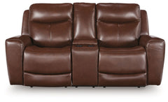 Bexhurst - Power Reclining Loveseat With Console / Adjustable Headrest