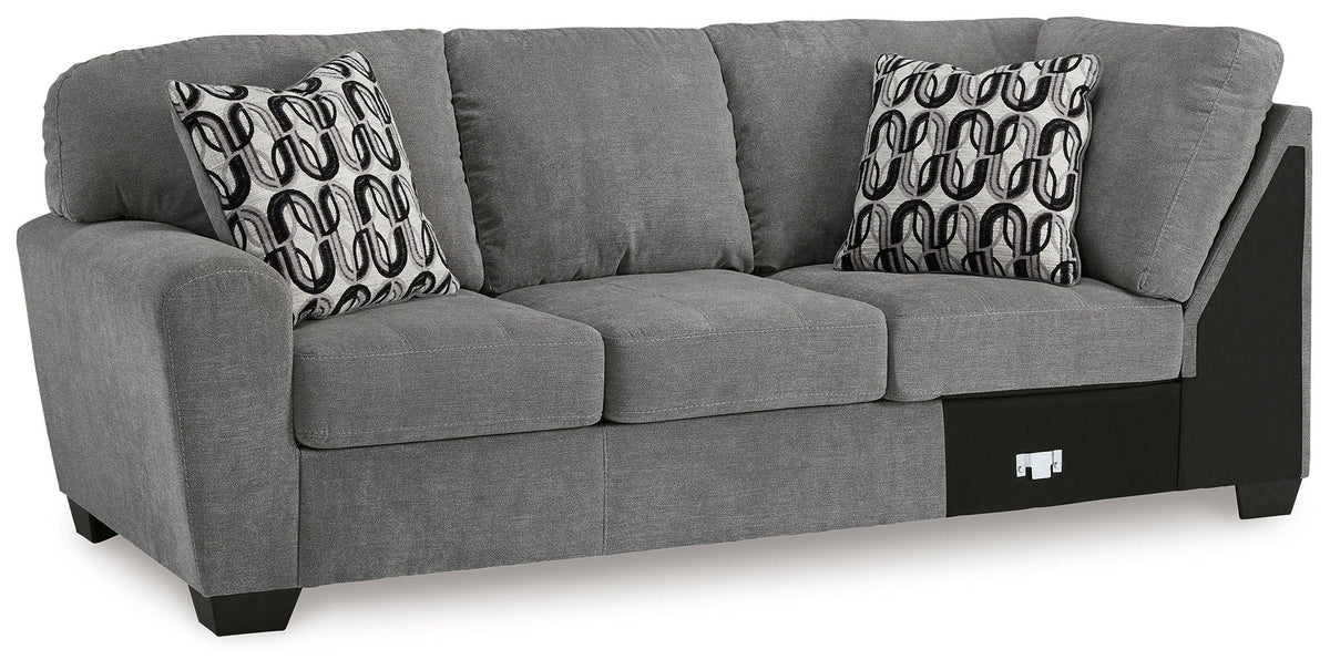 Birkdale Court - Laf Sofa With Corner Wedge - Gray