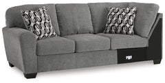 Birkdale Court - Laf Sofa With Corner Wedge - Gray