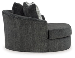 Biddeford - Oversized Swivel Accent Chair - Shadow