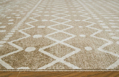 Bunchly - 5' x 7' Rug - Tan / Brown / Cream